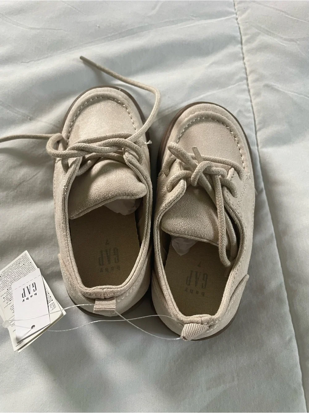 Baby GAP Cream Suede Dress Shoes